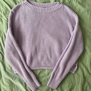 wild fable lilac cropped sweater